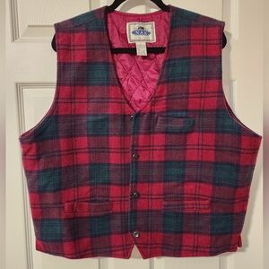 Vintage NAK Wool Plaid Vest
